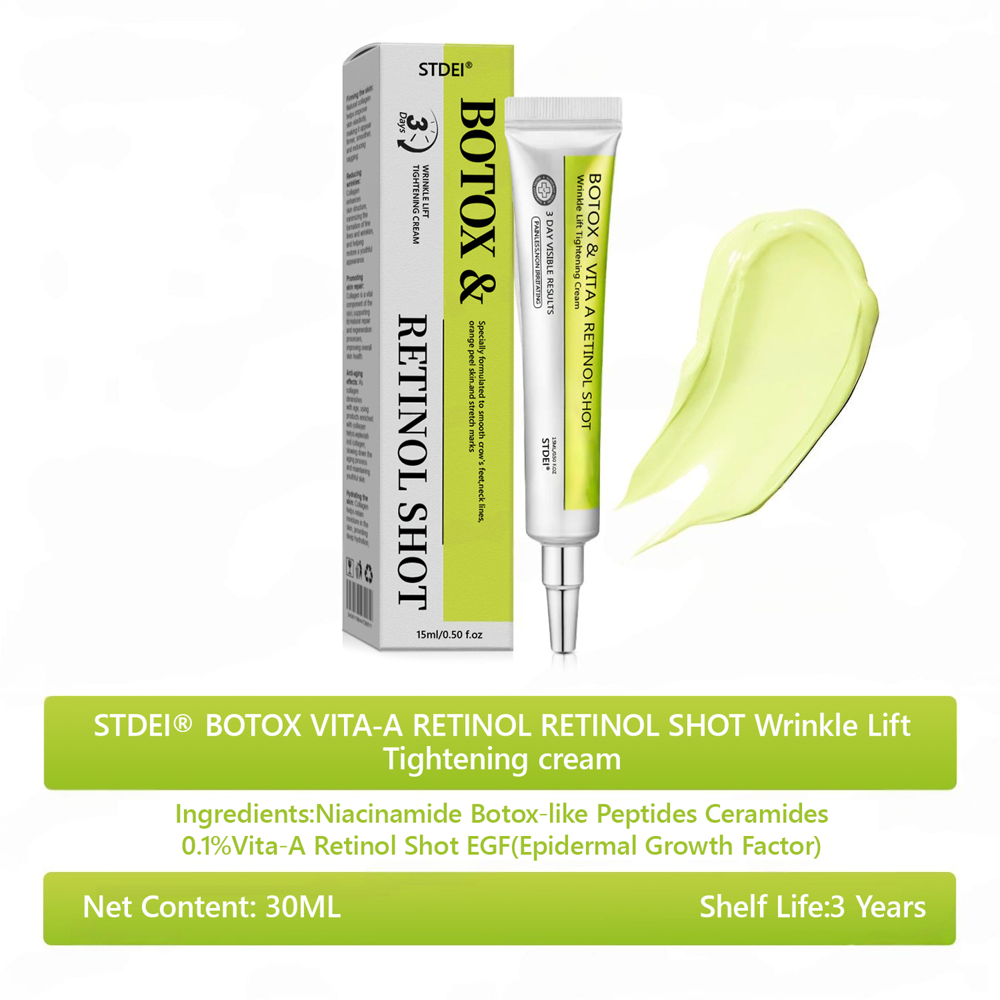 Regain youthful skin nown 💖STDEI® BOTOX & VITA A RETINOL SHOT Wrinkle Lift Tightening Cream