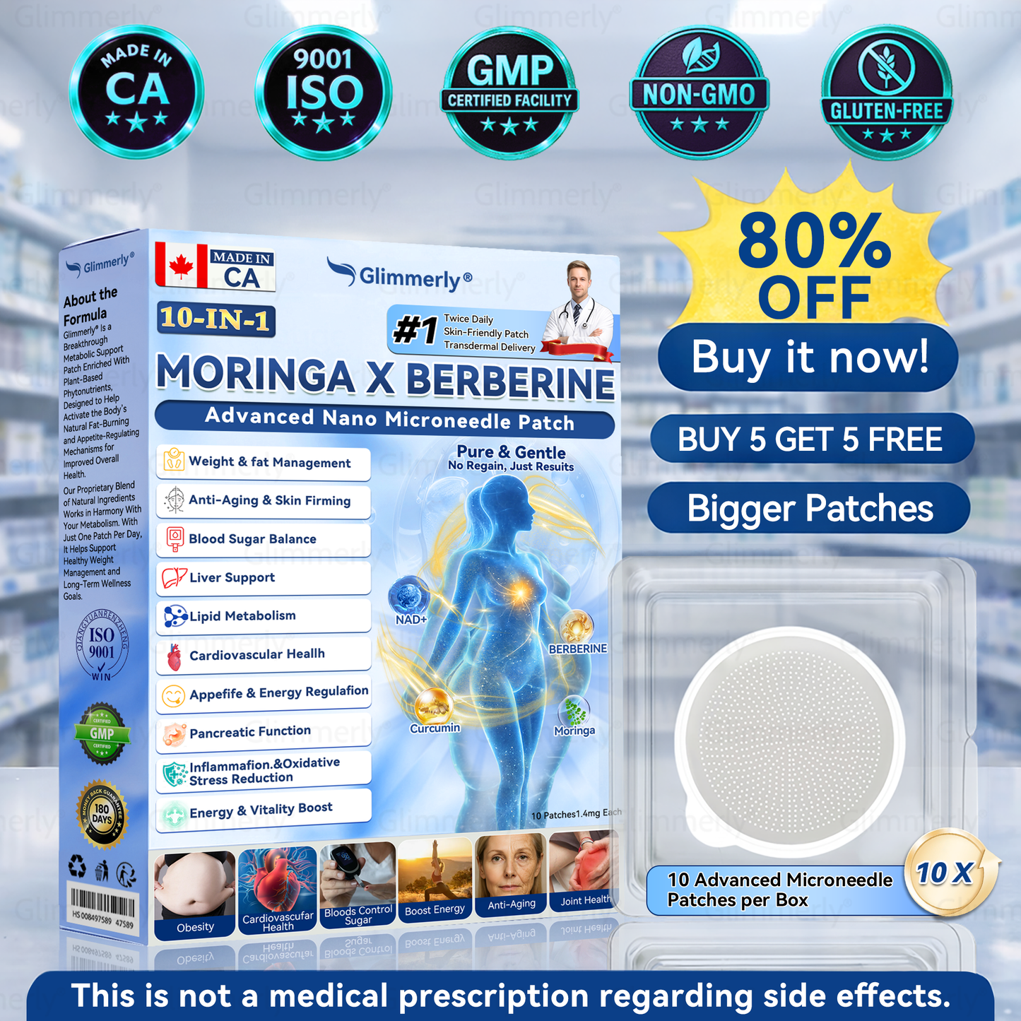 🏥𝑶𝒇𝒇𝒊𝒄𝒊𝒂𝒍 𝑺𝒕𝒐𝒓𝒆  | 👩‍⚕️ 𝑮𝒍𝒊𝒎𝒎𝒆𝒓𝒍𝒚® 𝑴𝒐𝒓𝒊𝒏𝒈𝒂 & 𝑩𝒆𝒓𝒃𝒆𝒓𝒊𝒏𝒆 10-𝑰𝑵-1 𝑨𝒅𝒗𝒂𝒏𝒄𝒆𝒅 𝑵𝒂𝒏𝒐 𝑴𝒊𝒄𝒓𝒐𝒏𝒆𝒆𝒅𝒍𝒆 𝑷𝒂𝒕𝒄𝒉 (𝐎𝐧𝐜𝐞 𝐃𝐚𝐢𝐥𝐲, 𝐯𝐢𝐬𝐢𝐛𝐥𝐞 𝐜𝐡𝐚𝐧𝐠𝐞𝐬 𝐢𝐧 𝟕 𝐝𝐚𝐲𝐬）✅ 𝐎𝐛𝐞𝐬𝐢𝐭𝐲, 𝐃𝐢𝐚𝐛𝐞𝐭𝐞𝐬, 𝐒𝐥𝐞𝐞𝐩 𝐀𝐩𝐧𝐞𝐚, 𝐀𝐧𝐝 𝐉𝐨𝐢𝐧𝐭 𝐈𝐬𝐬𝐮𝐞𝐬