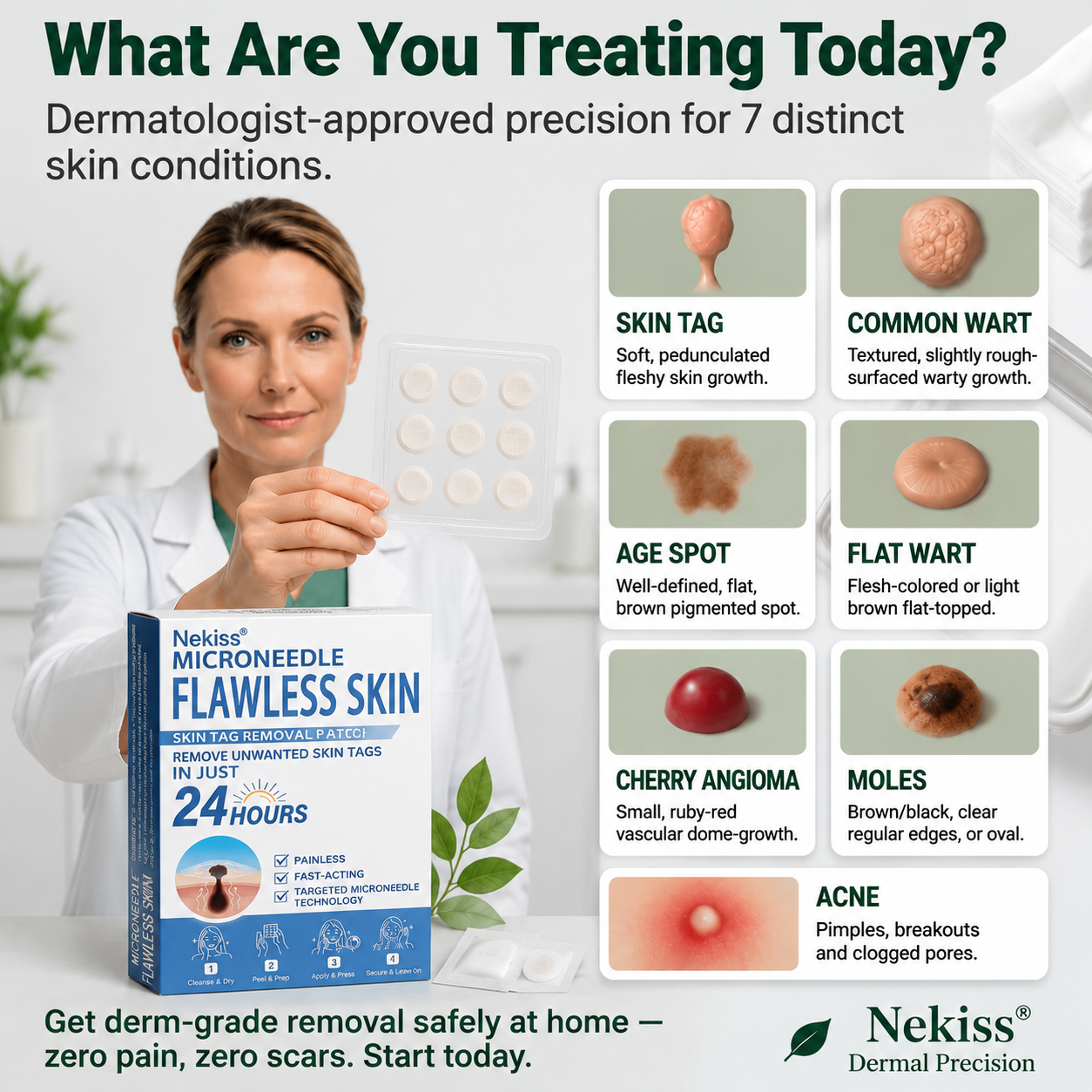 👩‍⚕️🥇 𝐎𝐟𝐟𝐢𝐜𝐢𝐚𝐥 𝐒𝐭𝐨𝐫𝐞 | 𝑵𝐞𝒌𝐢𝐬𝐬® 🌿 𝐁𝐨𝐭𝐚𝐧𝐢𝐜𝐚𝐥 𝐌𝐢𝐜𝐫𝐨𝐧𝐞𝐞𝐝𝐥𝐞 𝐇𝐲𝐝𝐫𝐨𝐜𝐨𝐥𝐥𝐨𝐢𝐝 𝐏𝐚𝐭𝐜𝐡 (𝐅𝐨𝐫 𝐒𝐤𝐢𝐧 𝐓𝐚𝐠𝐬, 𝐒𝐦𝐚𝐥𝐥 𝐒𝐤𝐢𝐧 𝐆𝐫𝐨𝐰𝐭𝐡𝐬, 𝐖𝐚𝐫𝐭𝐬, 𝐌𝐨𝐥𝐞𝐬, 𝐀𝐠𝐞 𝐒𝐩𝐨𝐭𝐬 & 𝐏𝐢𝐠𝐦𝐞𝐧𝐭𝐚𝐭𝐢𝐨𝐧 𝐂𝐨𝐧𝐜𝐞𝐫𝐧𝐬)
