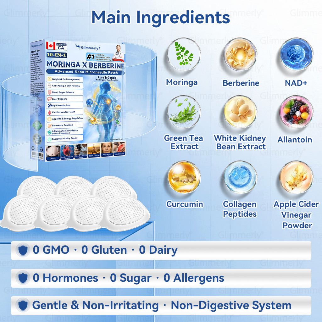 🏥𝑶𝒇𝒇𝒊𝒄𝒊𝒂𝒍 𝑺𝒕𝒐𝒓𝒆  | 👩‍⚕️ 𝑮𝒍𝒊𝒎𝒎𝒆𝒓𝒍𝒚® 𝑴𝒐𝒓𝒊𝒏𝒈𝒂 & 𝑩𝒆𝒓𝒃𝒆𝒓𝒊𝒏𝒆 10-𝑰𝑵-1 𝑨𝒅𝒗𝒂𝒏𝒄𝒆𝒅 𝑵𝒂𝒏𝒐 𝑴𝒊𝒄𝒓𝒐𝒏𝒆𝒆𝒅𝒍𝒆 𝑷𝒂𝒕𝒄𝒉 (𝐎𝐧𝐜𝐞 𝐃𝐚𝐢𝐥𝐲, 𝐯𝐢𝐬𝐢𝐛𝐥𝐞 𝐜𝐡𝐚𝐧𝐠𝐞𝐬 𝐢𝐧 𝟕 𝐝𝐚𝐲𝐬）✅ 𝐎𝐛𝐞𝐬𝐢𝐭𝐲, 𝐃𝐢𝐚𝐛𝐞𝐭𝐞𝐬, 𝐒𝐥𝐞𝐞𝐩 𝐀𝐩𝐧𝐞𝐚, 𝐀𝐧𝐝 𝐉𝐨𝐢𝐧𝐭 𝐈𝐬𝐬𝐮𝐞𝐬