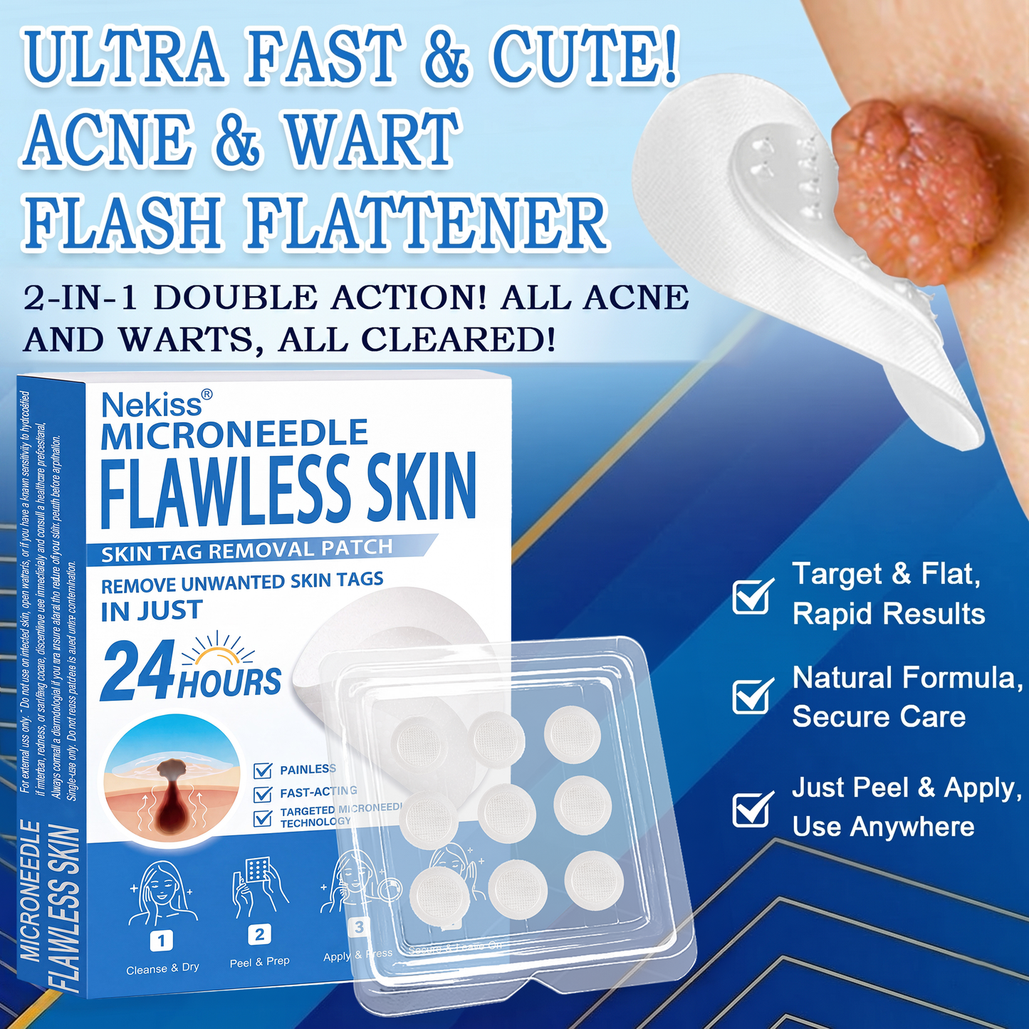 👩‍⚕️🎁 𝐎𝐟𝐟𝐢𝐜𝐢𝐚𝐥 𝐒𝐭𝐨𝐫𝐞 | 𝑵𝐞𝒌𝐢𝐬𝐬® 🌿 𝐁𝐨𝐭𝐚𝐧𝐢𝐜𝐚𝐥 𝐌𝐢𝐜𝐫𝐨𝐧𝐞𝐞𝐝𝐥𝐞 𝐇𝐲𝐝𝐫𝐨𝐜𝐨𝐥𝐥𝐨𝐢𝐝 𝐏𝐚𝐭𝐜𝐡 (𝐅𝐨𝐫 𝐒𝐤𝐢𝐧 𝐓𝐚𝐠𝐬, 𝐒𝐦𝐚𝐥𝐥 𝐒𝐤𝐢𝐧 𝐆𝐫𝐨𝐰𝐭𝐡𝐬, 𝐖𝐚𝐫𝐭𝐬, 𝐌𝐨𝐥𝐞𝐬, 𝐀𝐠𝐞 𝐒𝐩𝐨𝐭𝐬 & 𝐏𝐢𝐠𝐦𝐞𝐧𝐭𝐚𝐭𝐢𝐨𝐧 𝐂𝐨𝐧𝐜𝐞𝐫𝐧𝐬)