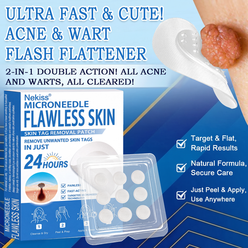 👩‍⚕️🎁 𝐎𝐟𝐟𝐢𝐜𝐢𝐚𝐥 𝐒𝐭𝐨𝐫𝐞 | 𝑵𝐞𝒌𝐢𝐬𝐬® 🌿 𝐁𝐨𝐭𝐚𝐧𝐢𝐜𝐚𝐥 𝐌𝐢𝐜𝐫𝐨𝐧𝐞𝐞𝐝𝐥𝐞 𝐇𝐲𝐝𝐫𝐨𝐜𝐨𝐥𝐥𝐨𝐢𝐝 𝐏𝐚𝐭𝐜𝐡 (𝐅𝐨𝐫 𝐒𝐤𝐢𝐧 𝐓𝐚𝐠𝐬, 𝐒𝐦𝐚𝐥𝐥 𝐒𝐤𝐢𝐧 𝐆𝐫𝐨𝐰𝐭𝐡𝐬, 𝐖𝐚𝐫𝐭𝐬, 𝐌𝐨𝐥𝐞𝐬, 𝐀𝐠𝐞 𝐒𝐩𝐨𝐭𝐬 & 𝐏𝐢𝐠𝐦𝐞𝐧𝐭𝐚𝐭𝐢𝐨𝐧 𝐂𝐨𝐧𝐜𝐞𝐫𝐧𝐬)