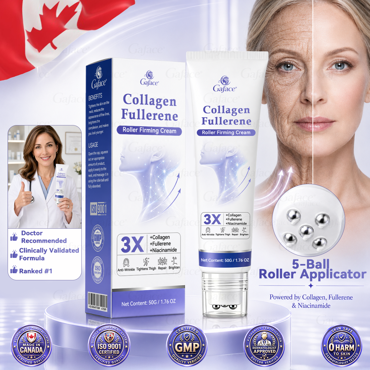 ✨🌿𝐆𝐚𝐟𝐚𝐜𝐞® 𝐂𝐨𝐥𝐥𝐚𝐠𝐞𝐧 & 𝐅𝐮𝐥𝐥𝐞𝐫𝐞𝐧𝐞 𝐑𝐨𝐥𝐥𝐞𝐫 𝐅𝐢𝐫𝐦𝐢𝐧𝐠 𝐂𝐫𝐞𝐚𝐦